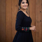 Black Color Beautiful Work Border Gown