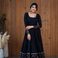 Black Color Beautiful Work Border Gown