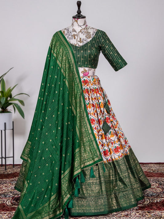 Launching Designer Wedding Wear Look Paired Patola Print Lehenga Choli With Foil Printed Dupatta.